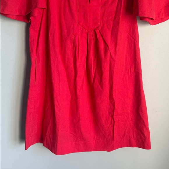 Tuckernuck POMANDER PLACE Red Finley Flutter Sleeve Dress Medium - Picture 4 of 14